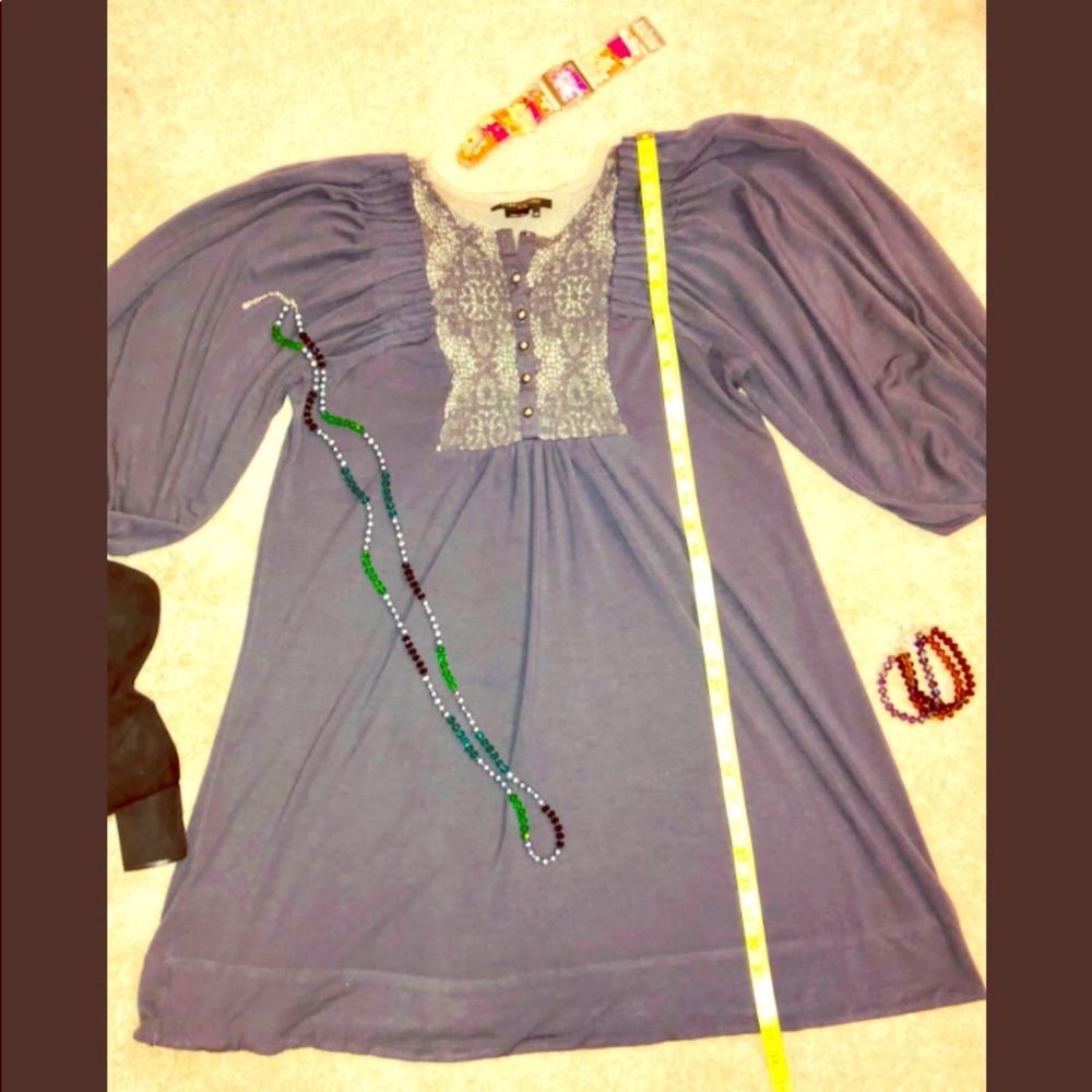 SOLD BCBGMaxAzria Petite blouson slv dress/ top LP